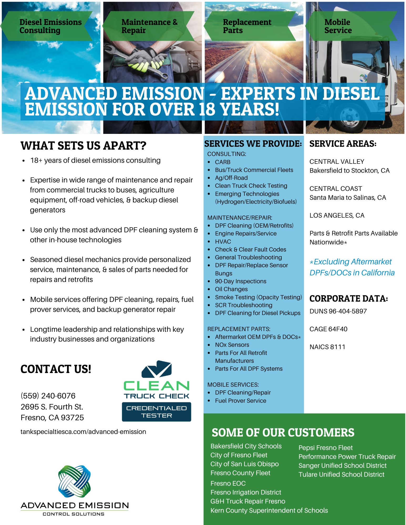Advanced Emission - Experts in Diesel Emission for over 18 years